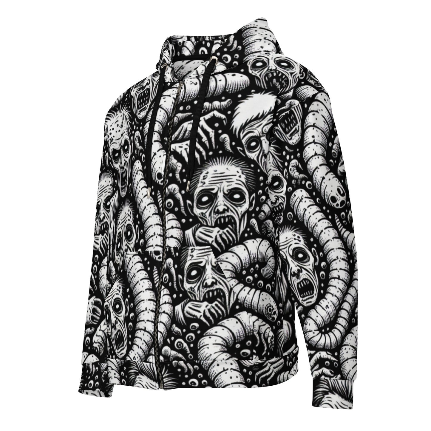 Zombies and Maggots | Horror Themed Unisex zip hoodie