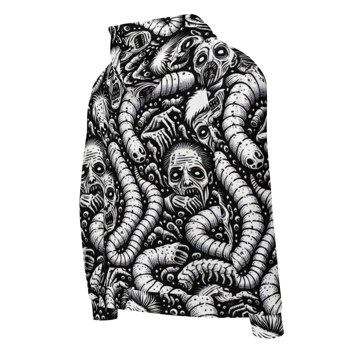 Zombies and Maggots | Horror Themed Unisex zip hoodie