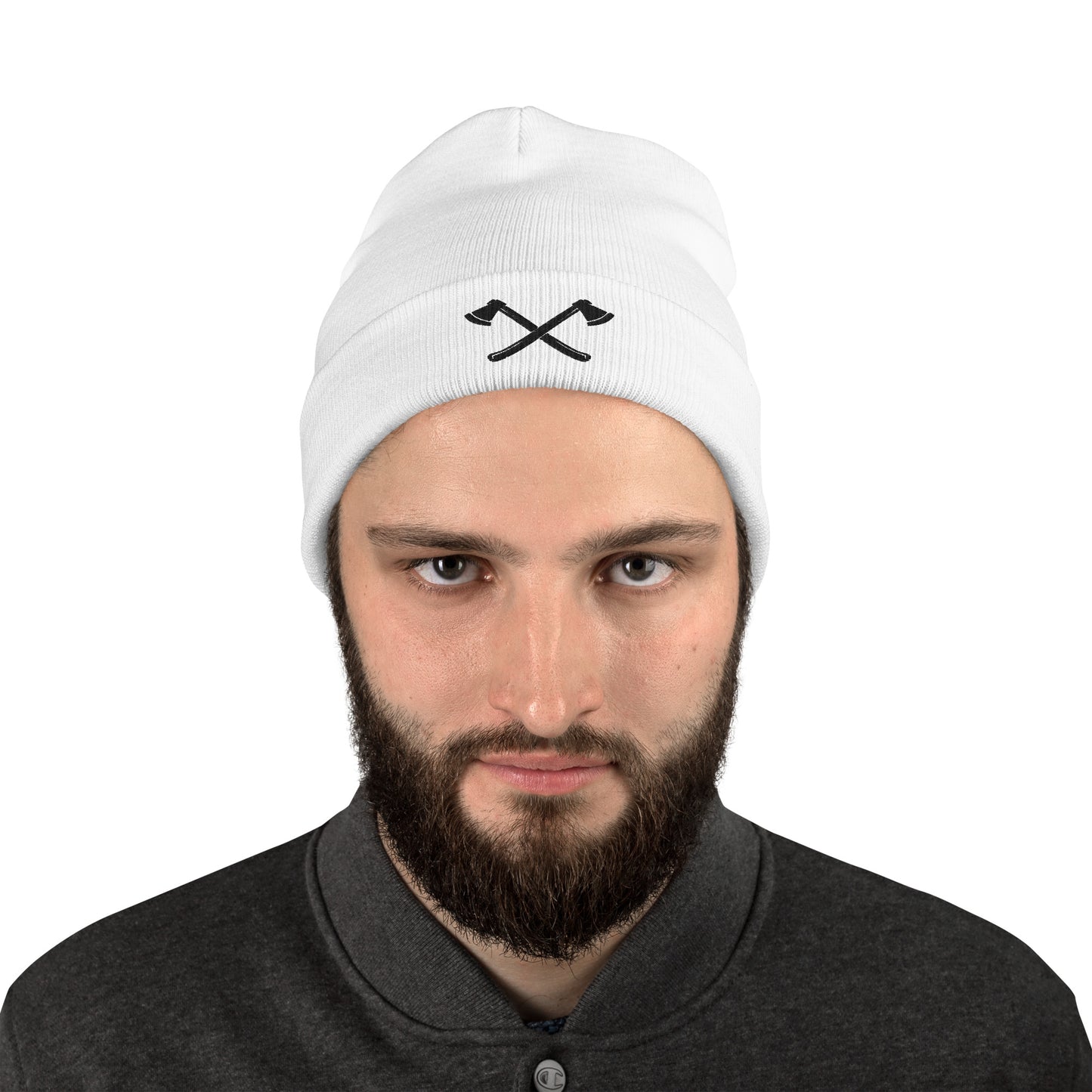 Lumberjack | Cross Axe Embroidered Beanie