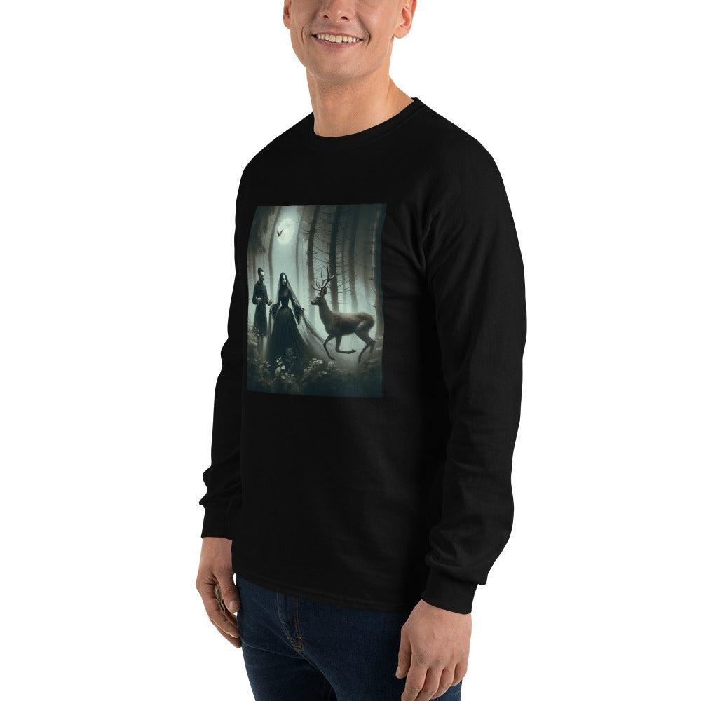 Goth Couple In The Dark Forest | Goth Unisex Long Sleeve Shirt