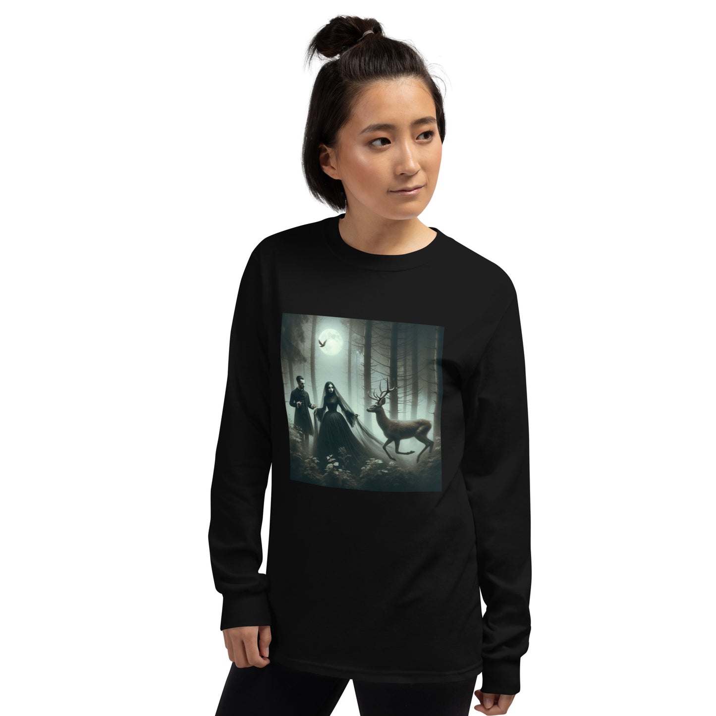 Goth Couple In The Dark Forest | Goth Unisex Long Sleeve Shirt