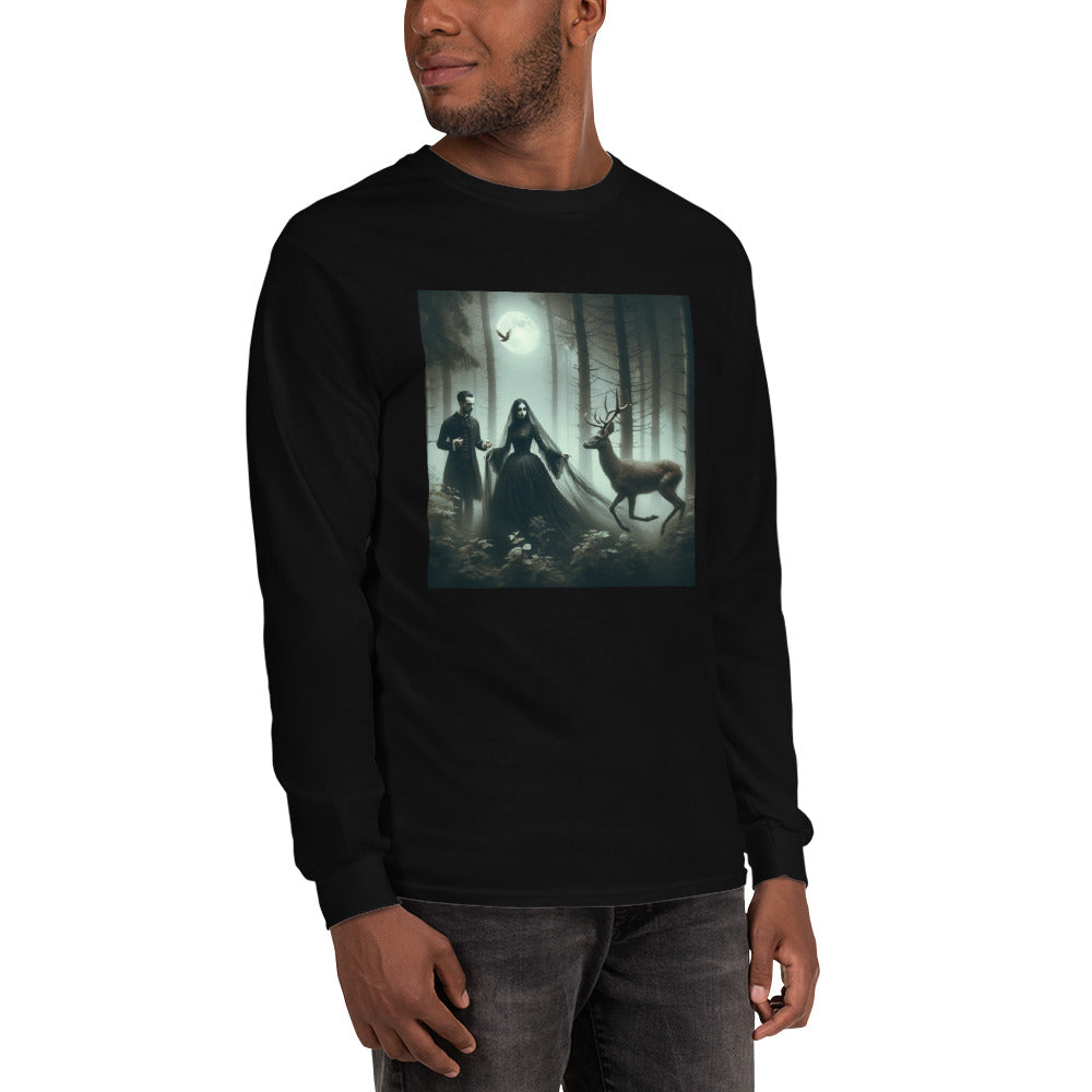 Goth Couple In The Dark Forest | Goth Unisex Long Sleeve Shirt