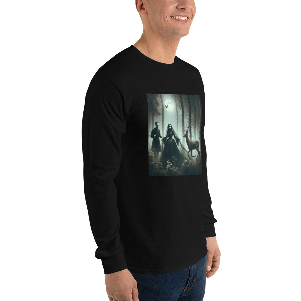 Goth Couple In The Dark Forest | Goth Unisex Long Sleeve Shirt