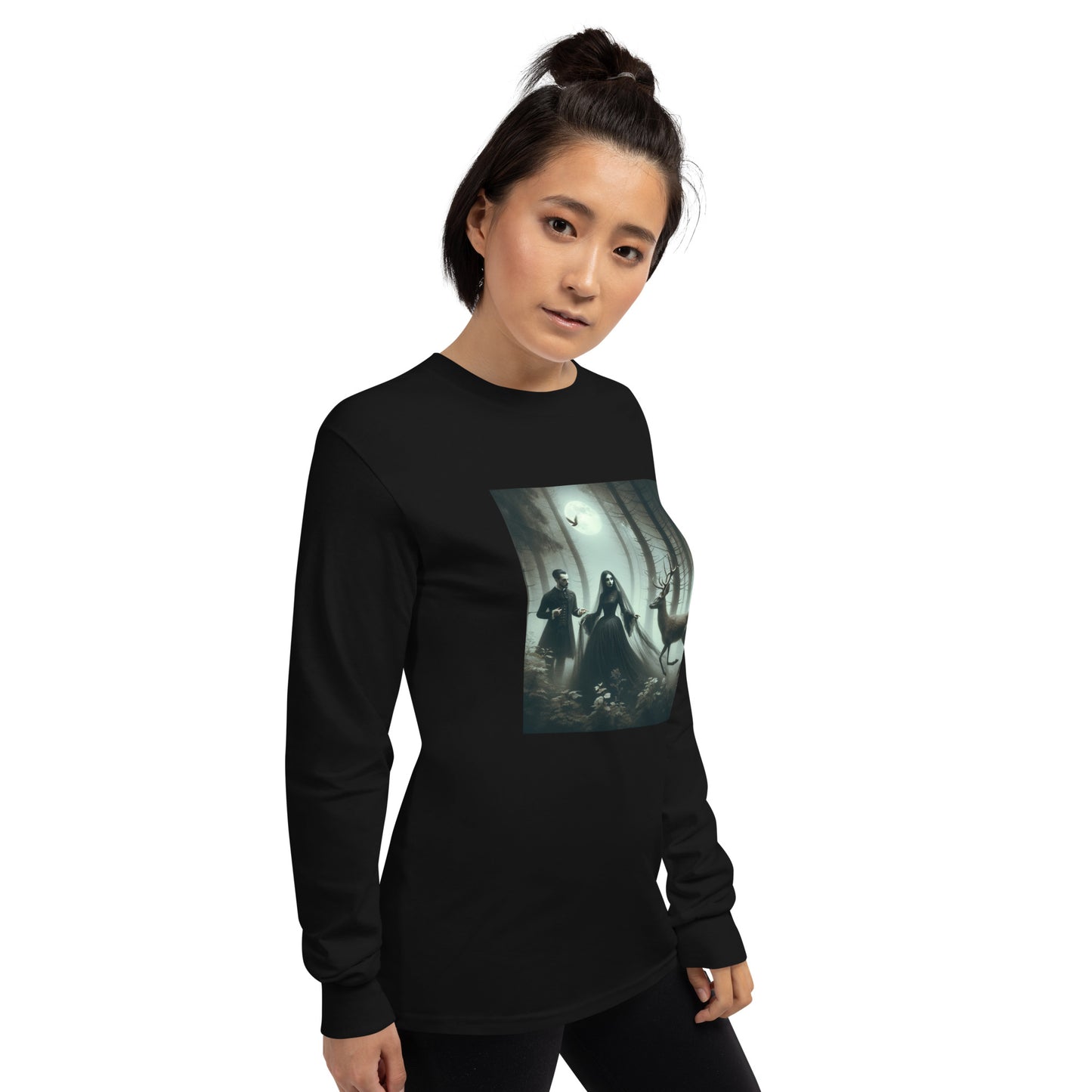 Goth Couple In The Dark Forest | Goth Unisex Long Sleeve Shirt