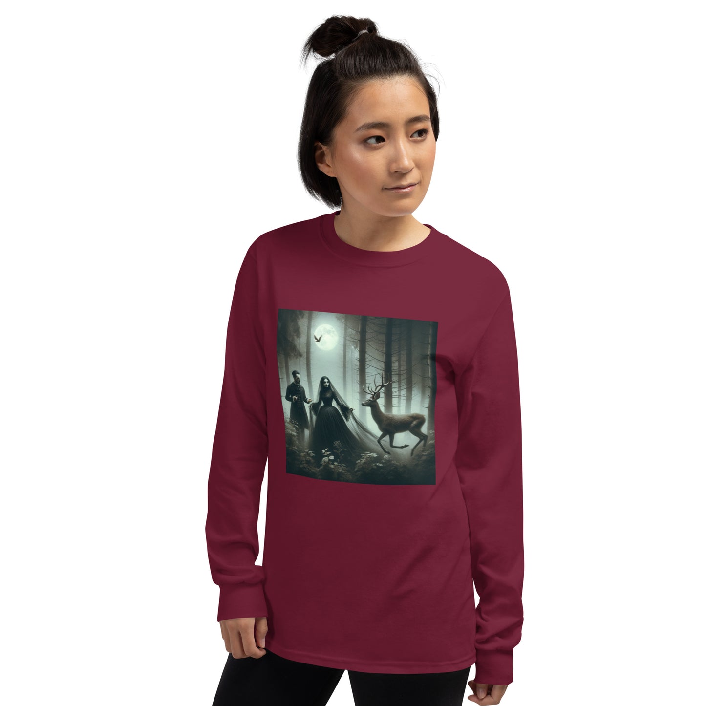 Goth Couple In The Dark Forest | Goth Unisex Long Sleeve Shirt