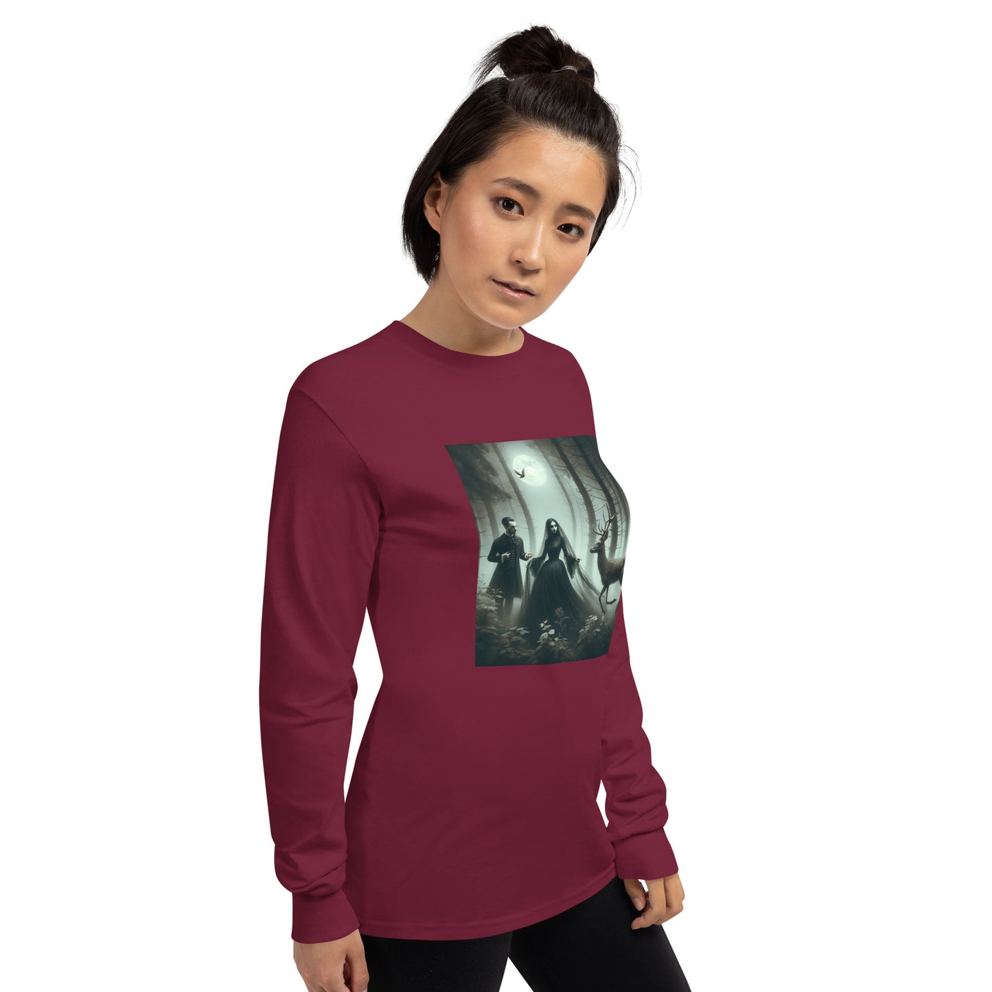 Goth Couple In The Dark Forest | Goth Unisex Long Sleeve Shirt