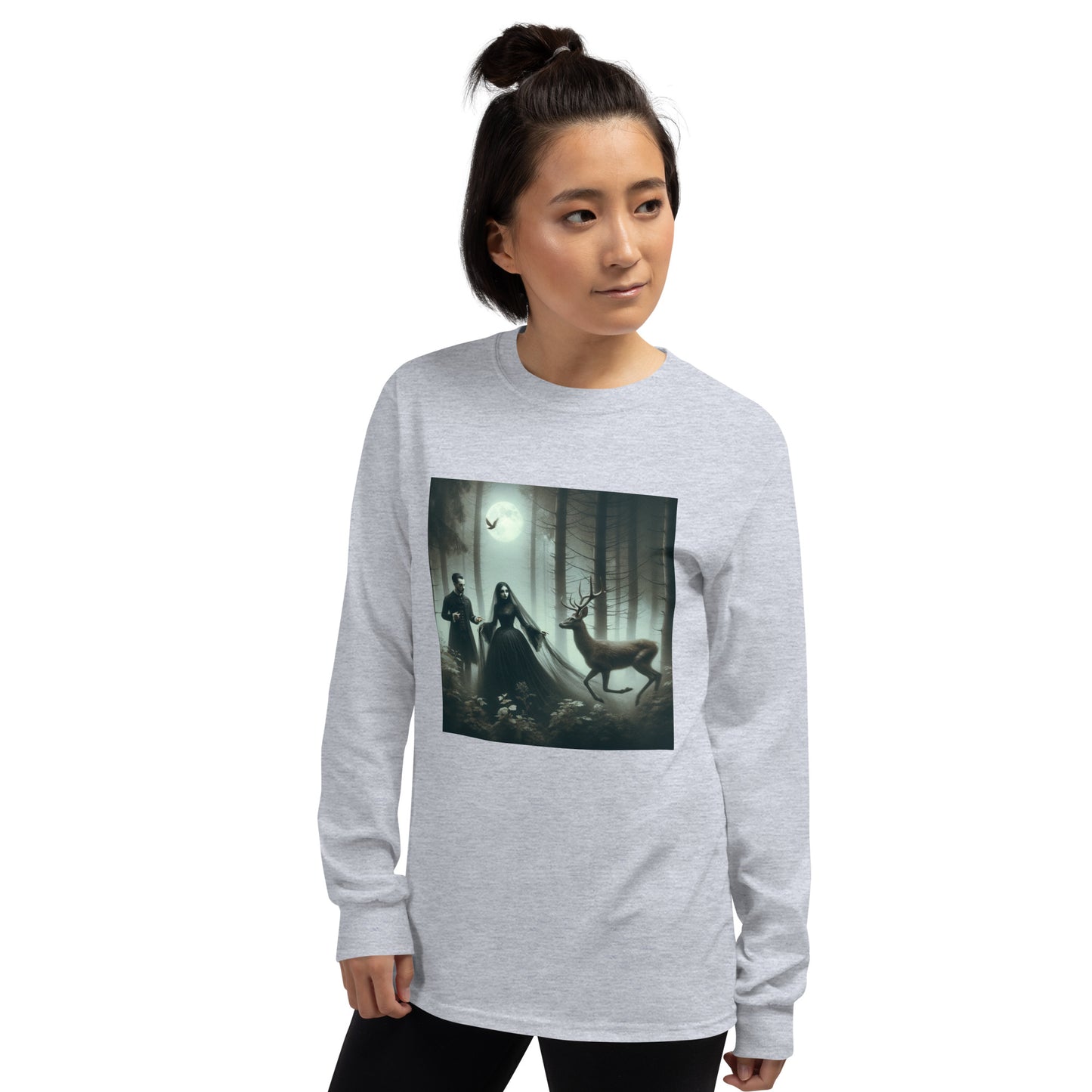 Goth Couple In The Dark Forest | Goth Unisex Long Sleeve Shirt