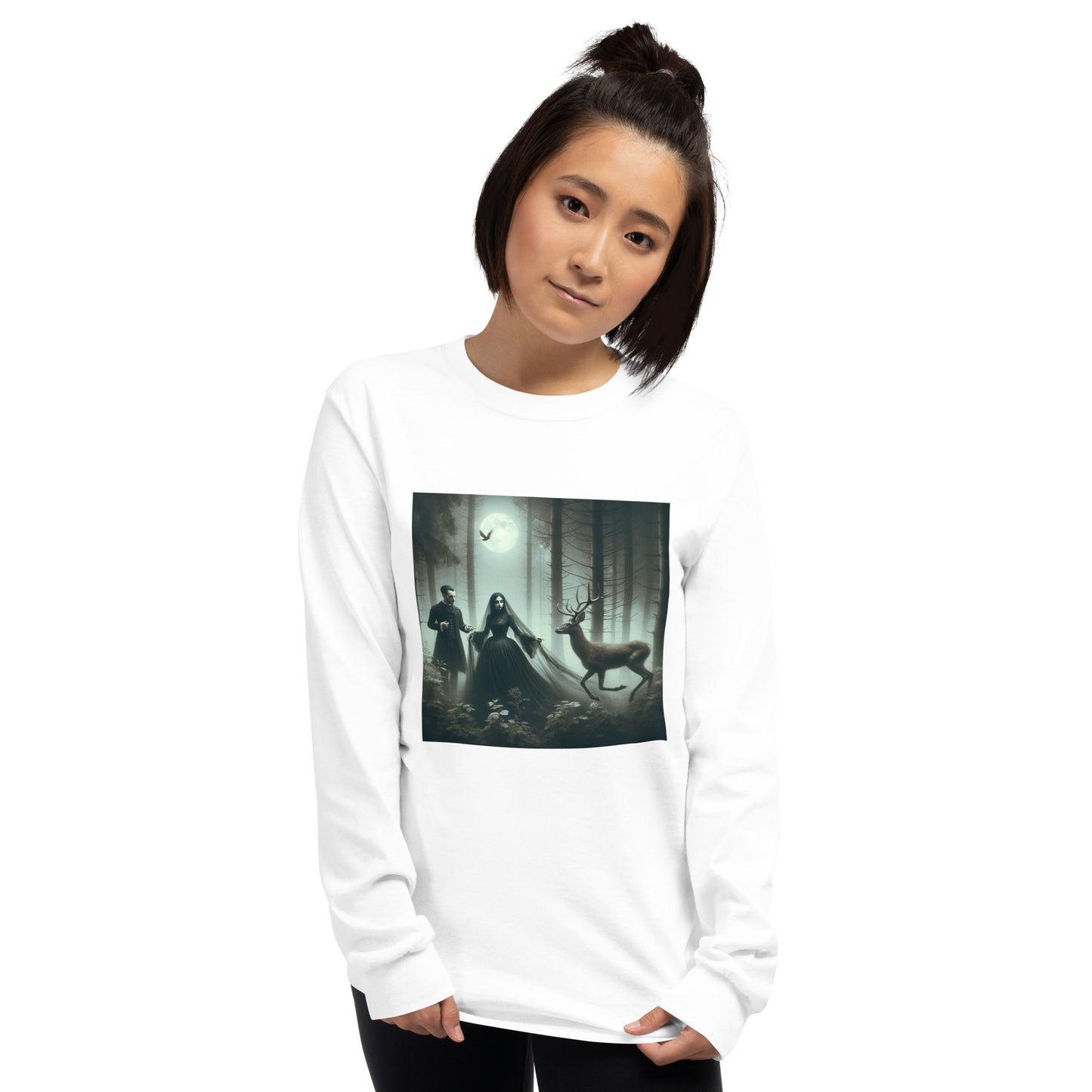 Goth Couple In The Dark Forest | Goth Unisex Long Sleeve Shirt