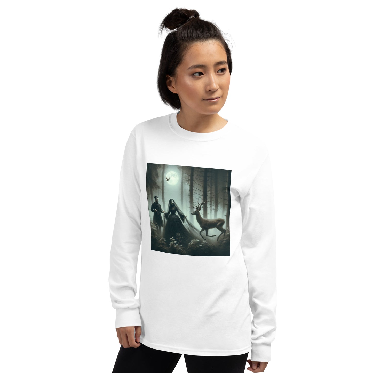 Goth Couple In The Dark Forest | Goth Unisex Long Sleeve Shirt