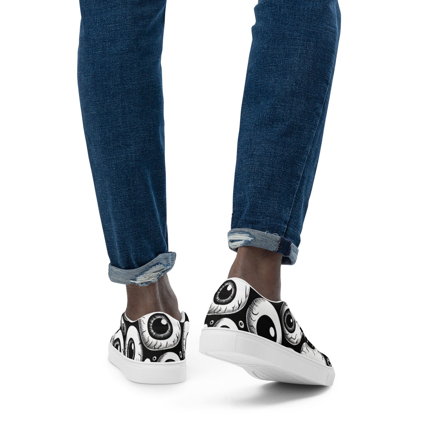 Eyeballs | Men’s weird slip-on canvas shoes