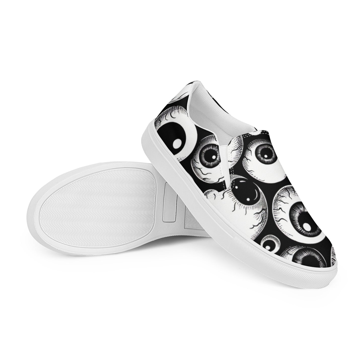 Eyeballs | Men’s weird slip-on canvas shoes