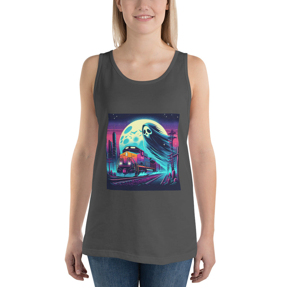 Ghost Train In The City | Goth Unisex Tank Top