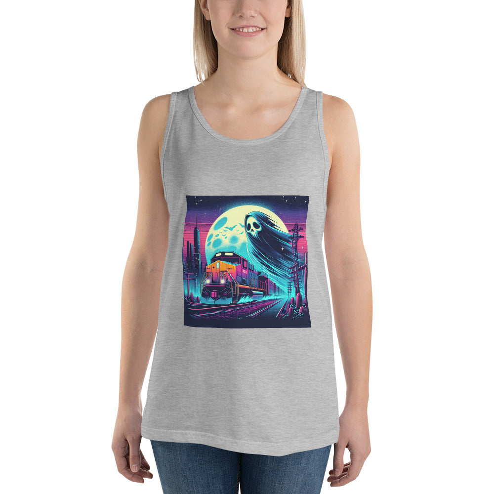 Ghost Train In The City | Goth Unisex Tank Top