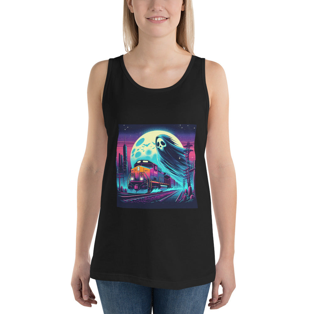 Ghost Train In The City | Goth Unisex Tank Top