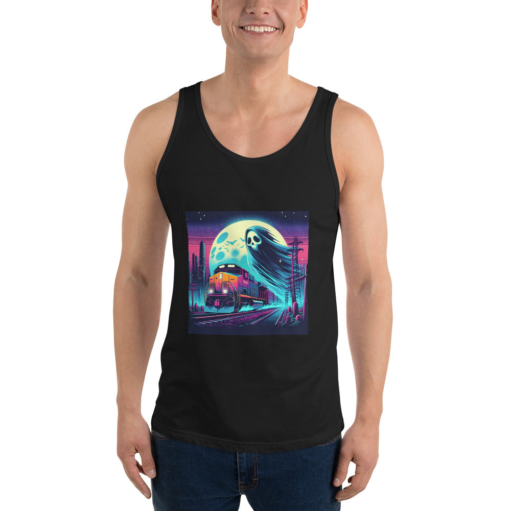 Ghost Train In The City | Goth Unisex Tank Top