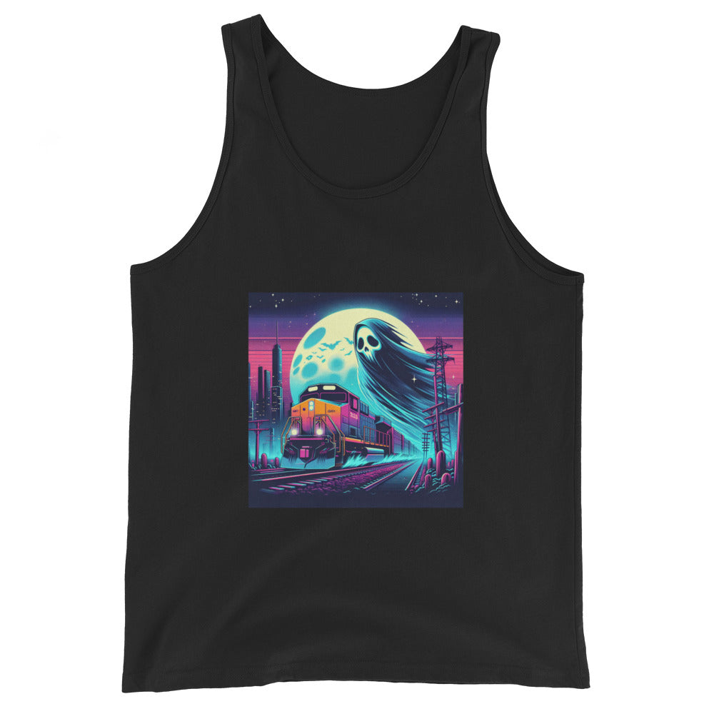 Ghost Train In The City | Goth Unisex Tank Top