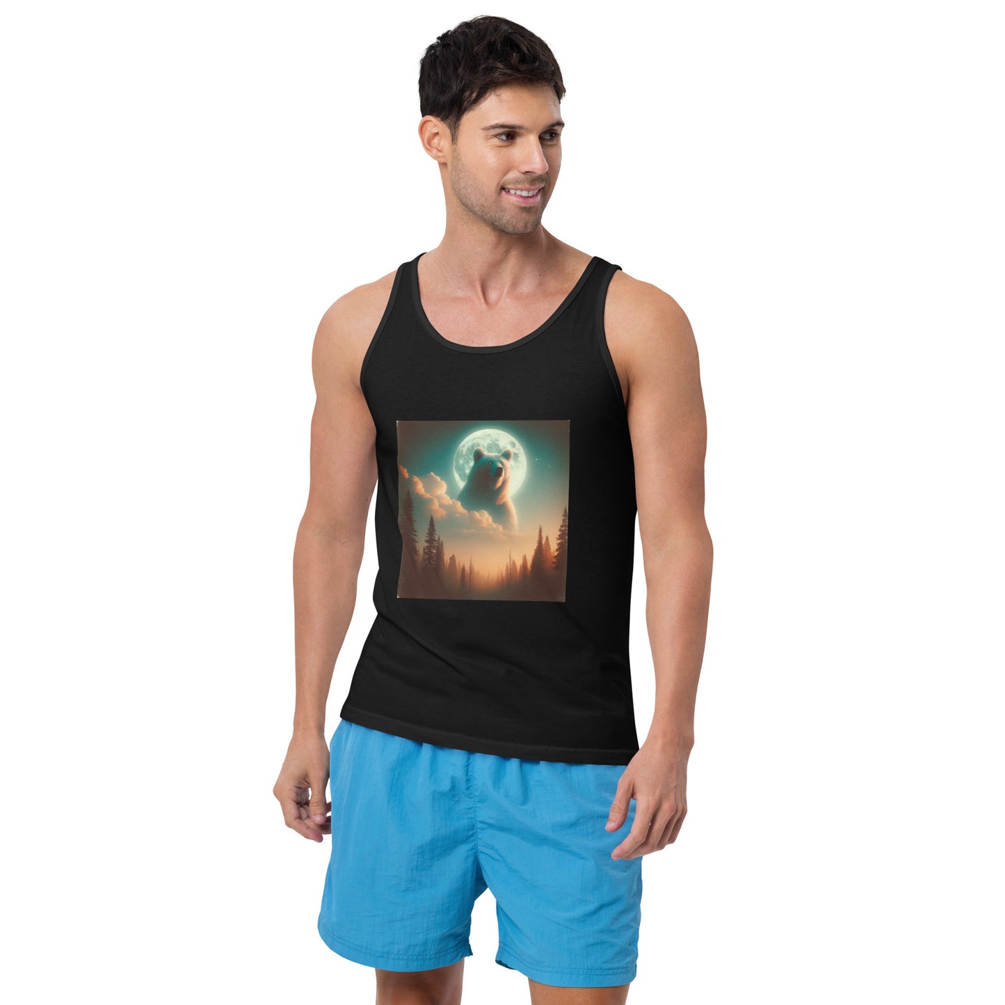 Ghost Bear In The Sky | Unisex Tank Top