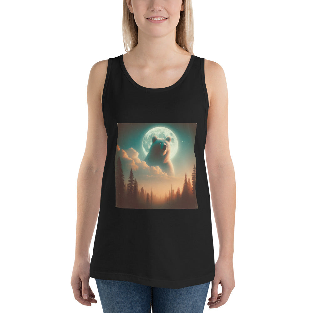 Ghost Bear In The Sky | Unisex Tank Top