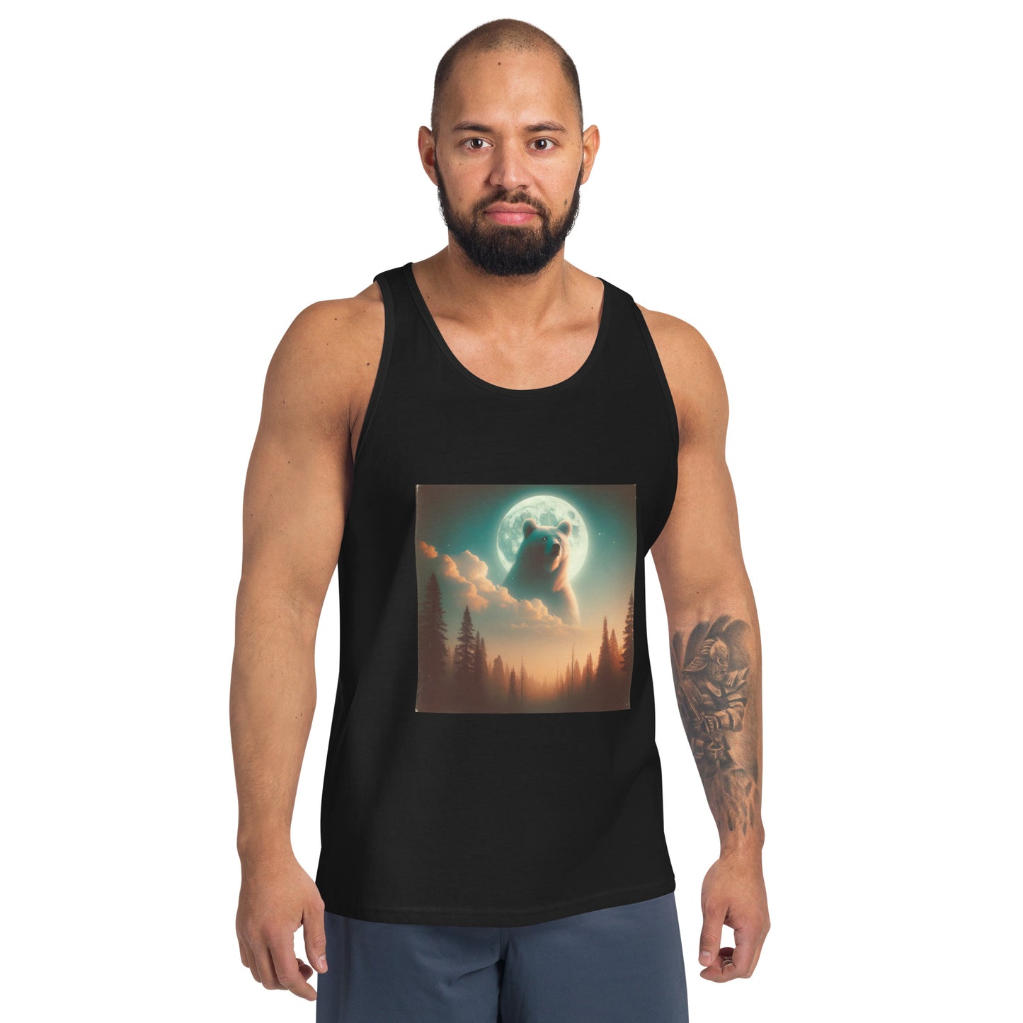 Ghost Bear In The Sky | Unisex Tank Top