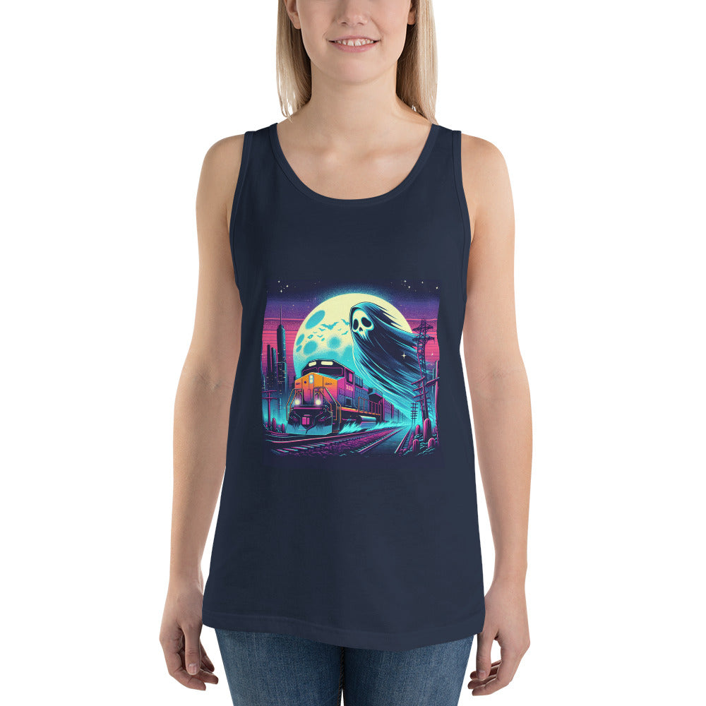 Ghost Train In The City | Goth Unisex Tank Top