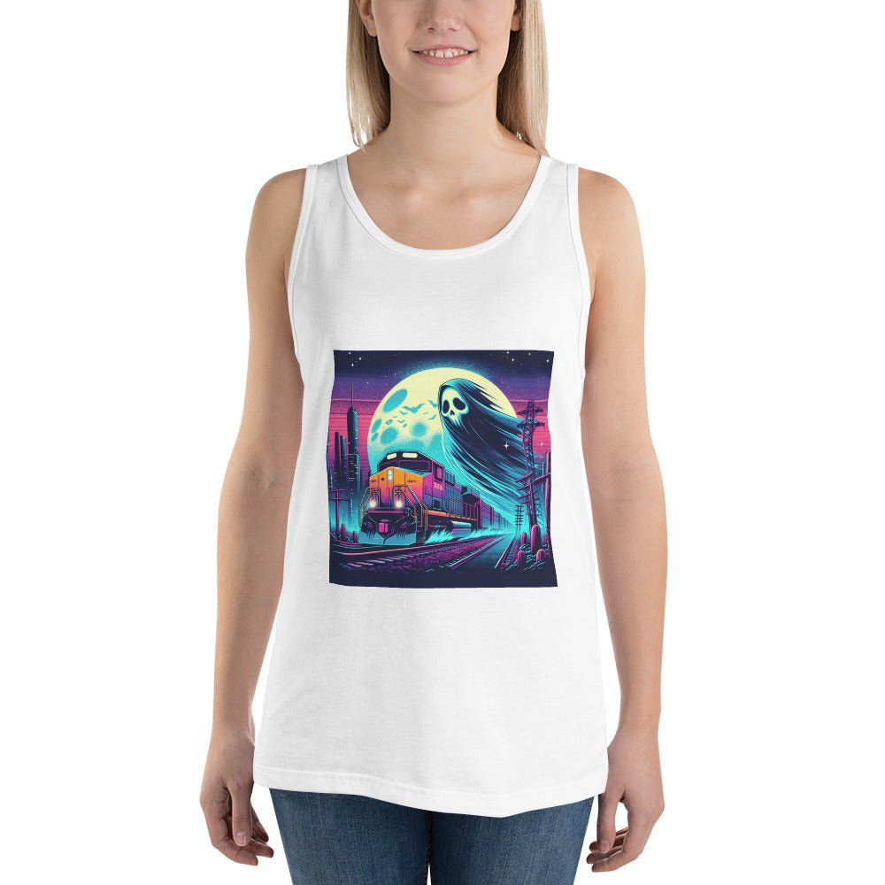 Ghost Train In The City | Goth Unisex Tank Top