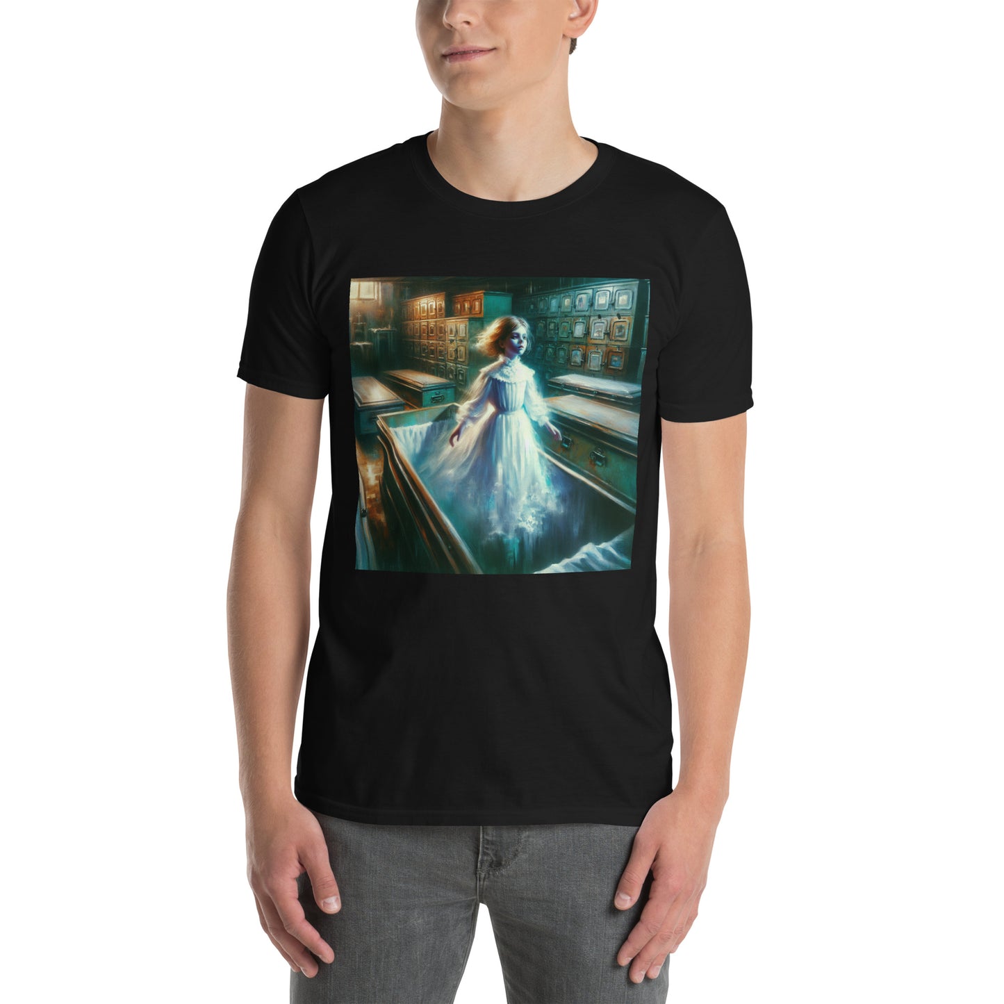 Young Ghost Girl Floating In The Morgue | Goth Short-Sleeve Unisex T-Shirt