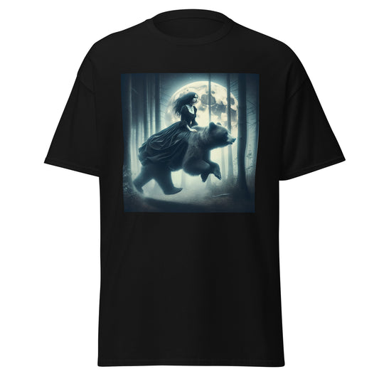 Goth Lady Riding A Ghost Bear | Goth Dark Forest Unisex classic tee