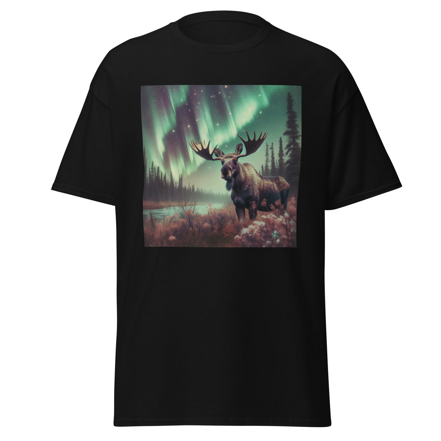 Moose and the Northern Lights Unisex classic tee