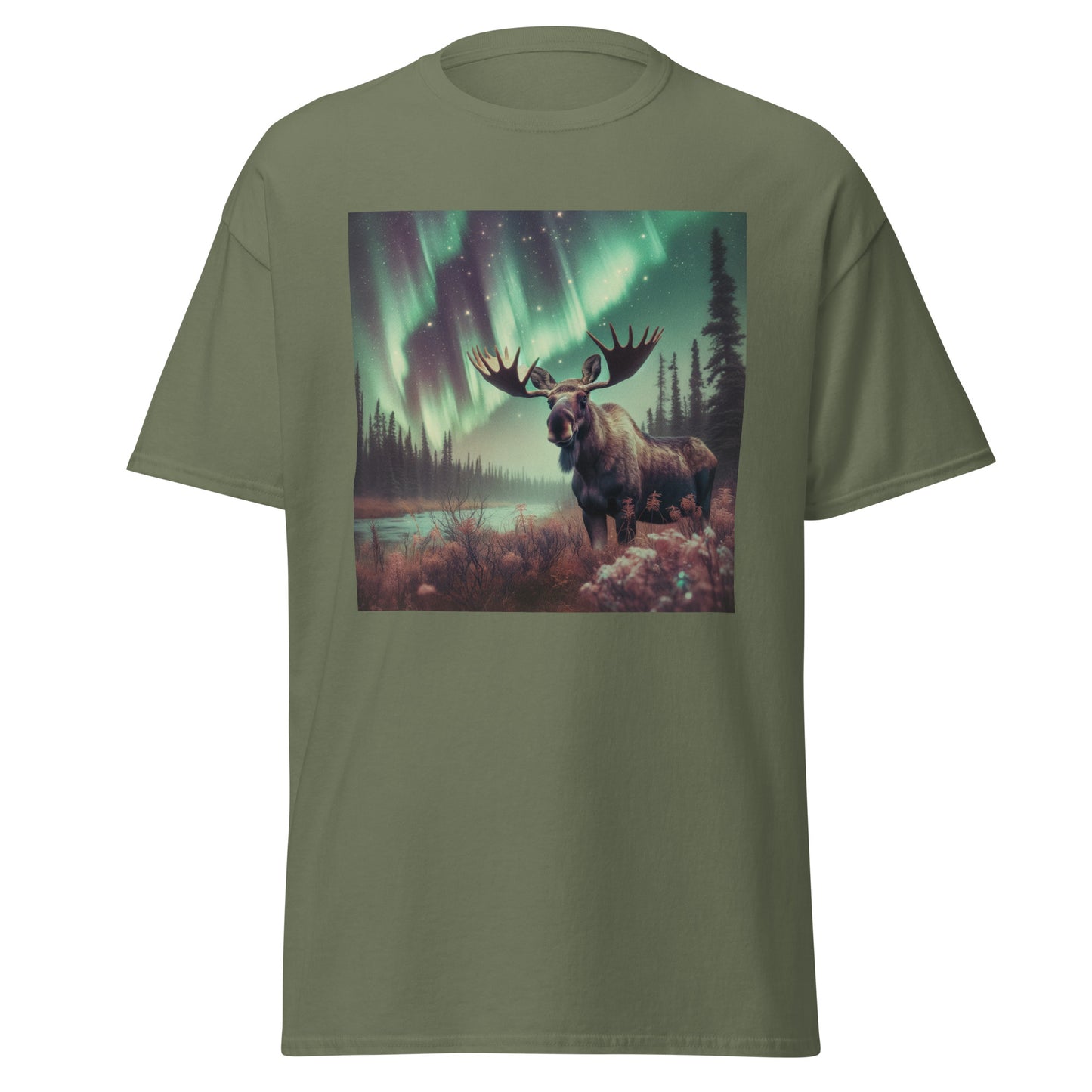 Moose and the Northern Lights Unisex classic tee