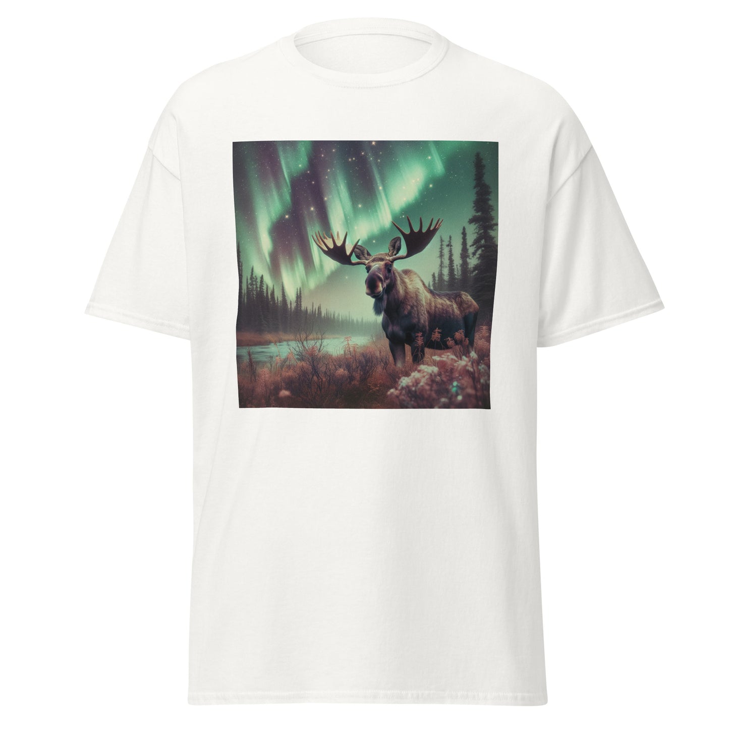 Moose and the Northern Lights Unisex classic tee