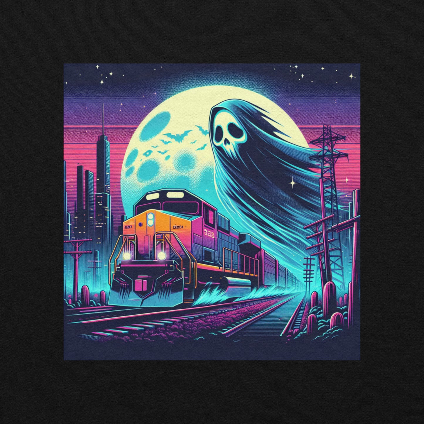 Ghost Train In The City | Goth Unisex Sweatshirt