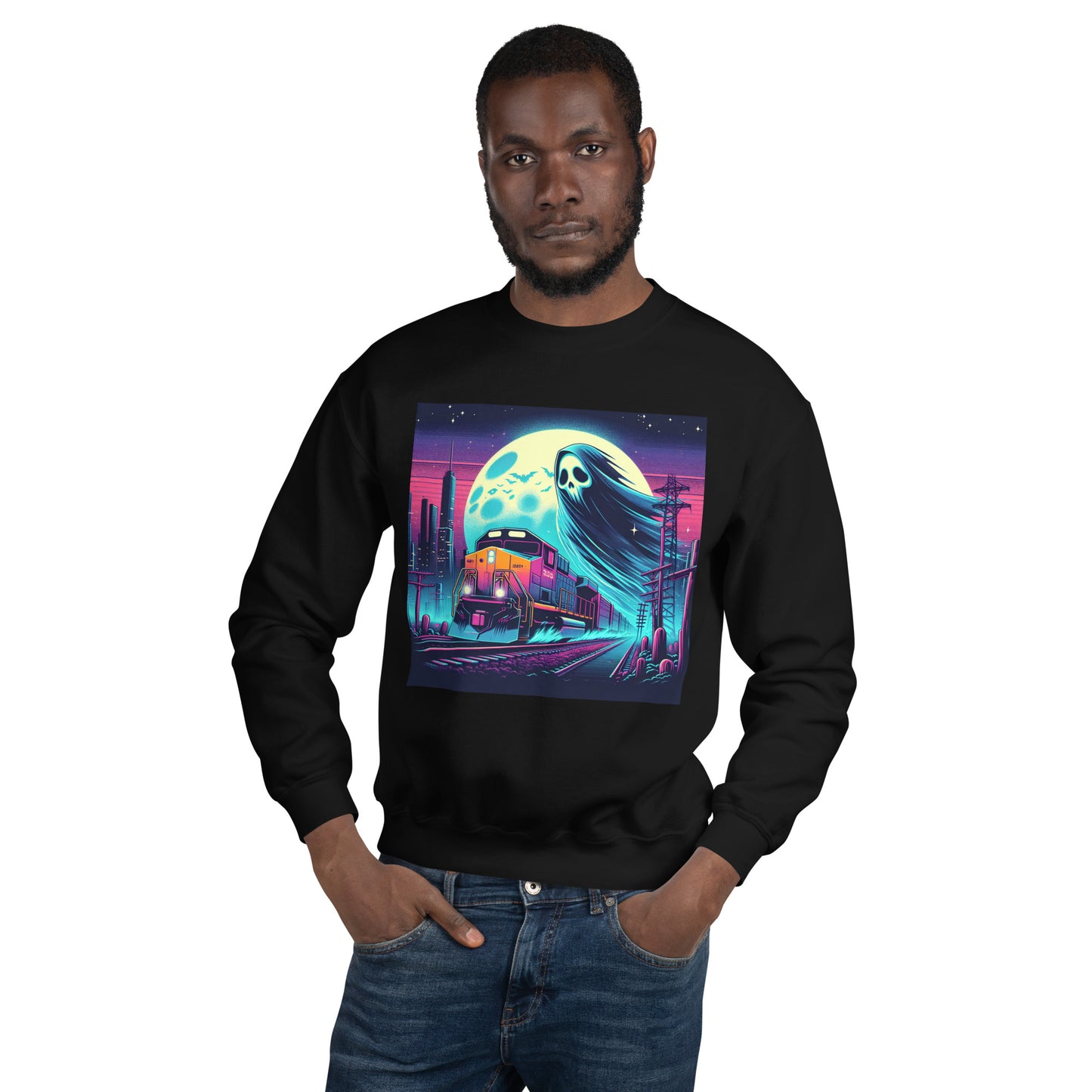 Ghost Train In The City | Goth Unisex Sweatshirt