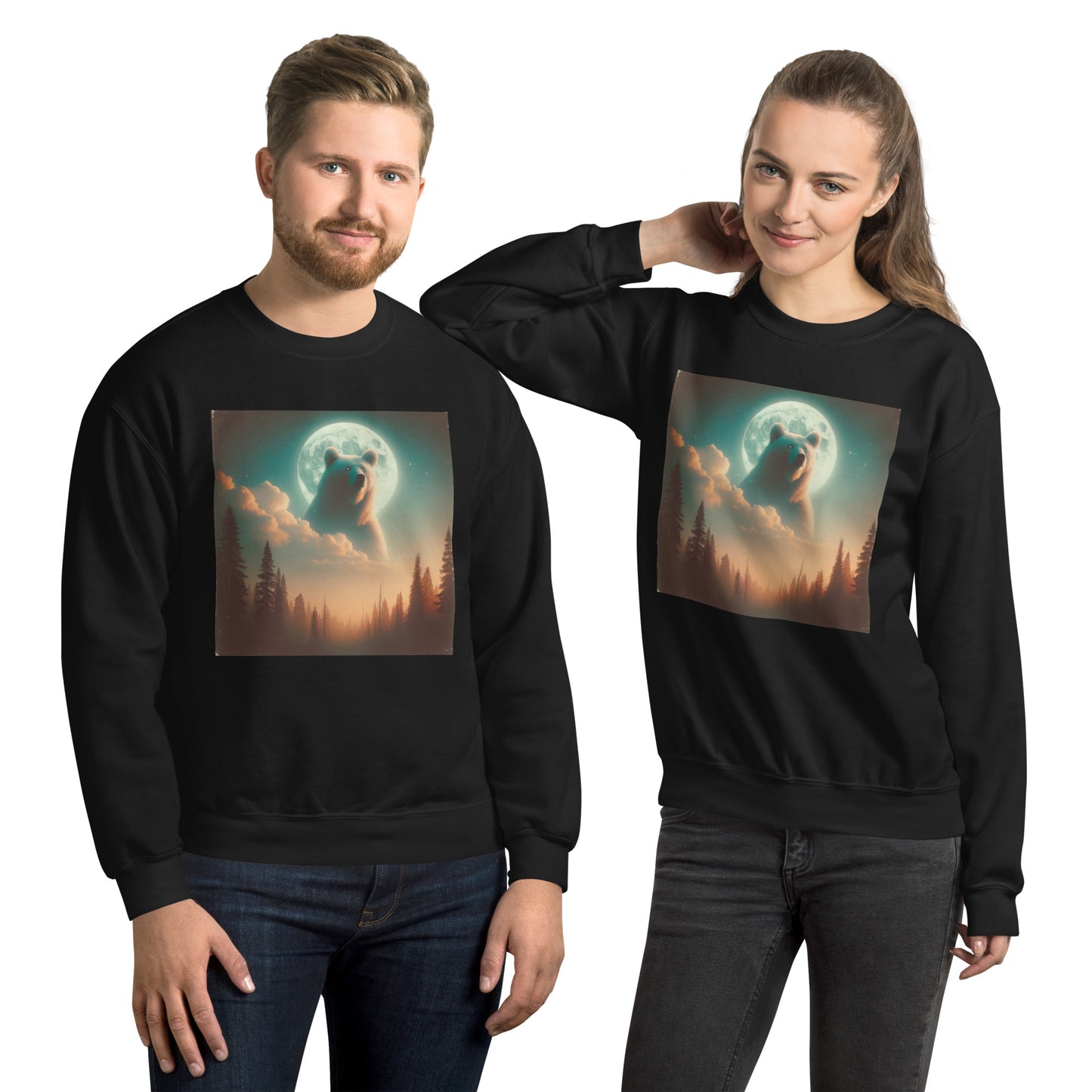 Ghost Bear In The Sky | Unisex Sweatshirt