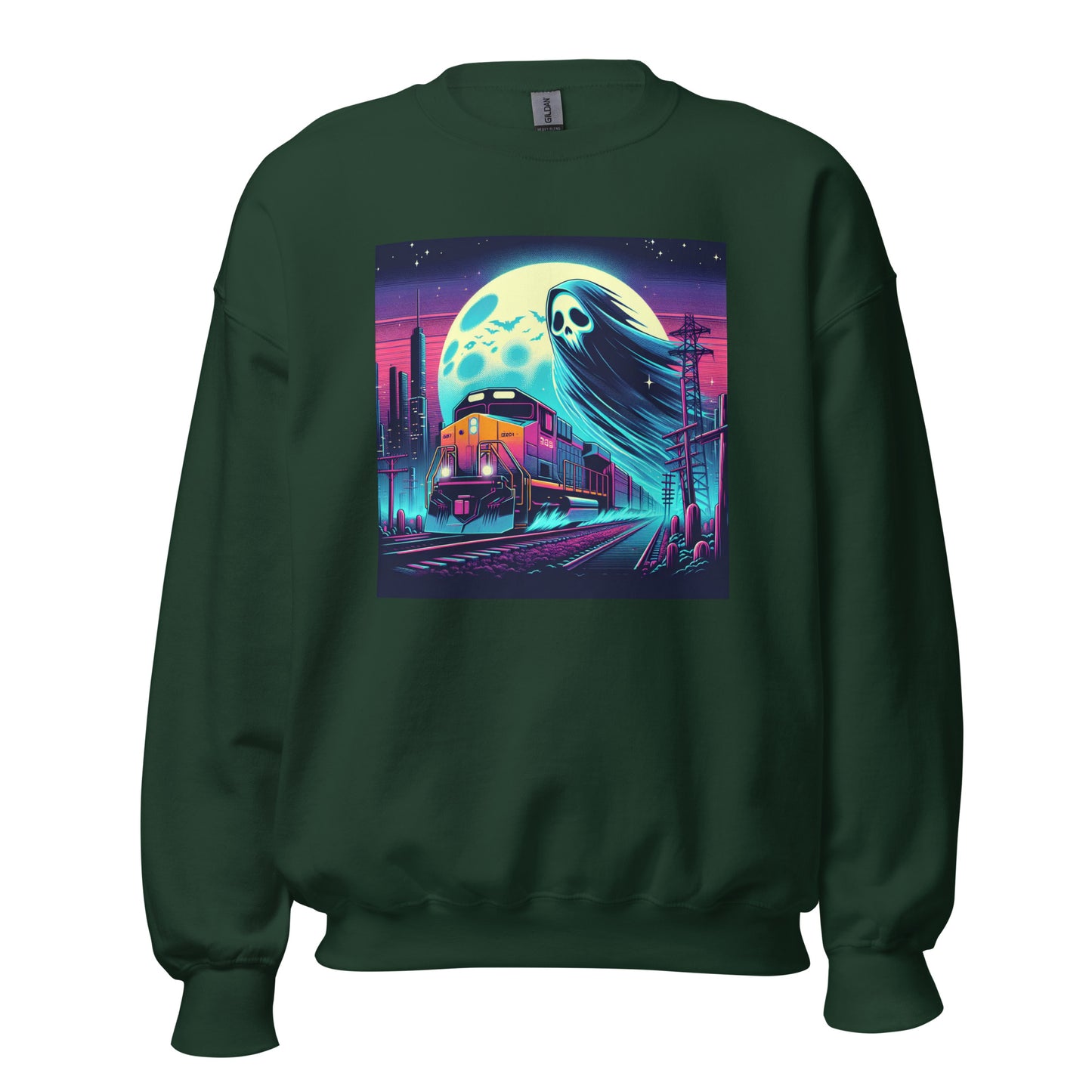 Ghost Train In The City | Goth Unisex Sweatshirt