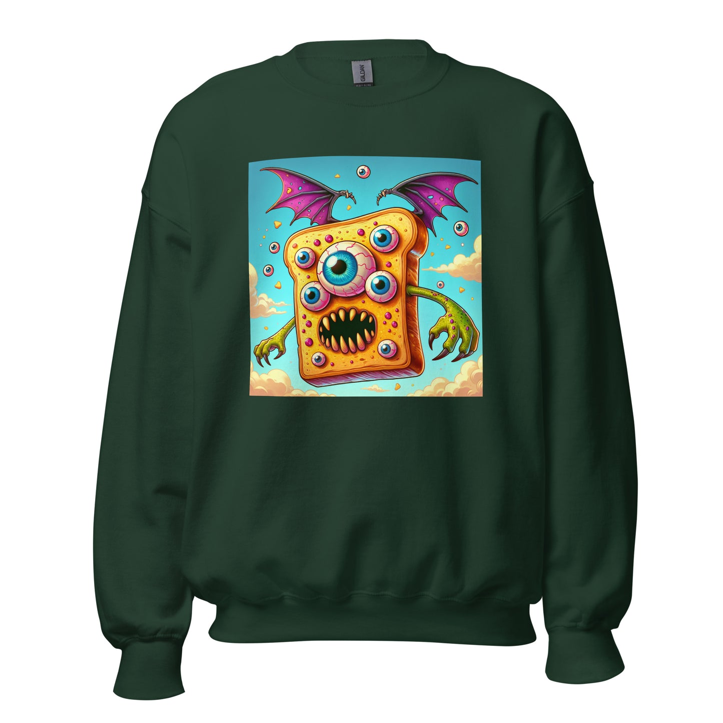 Flying Butter Toast Monster | Weird Unisex Sweatshirt