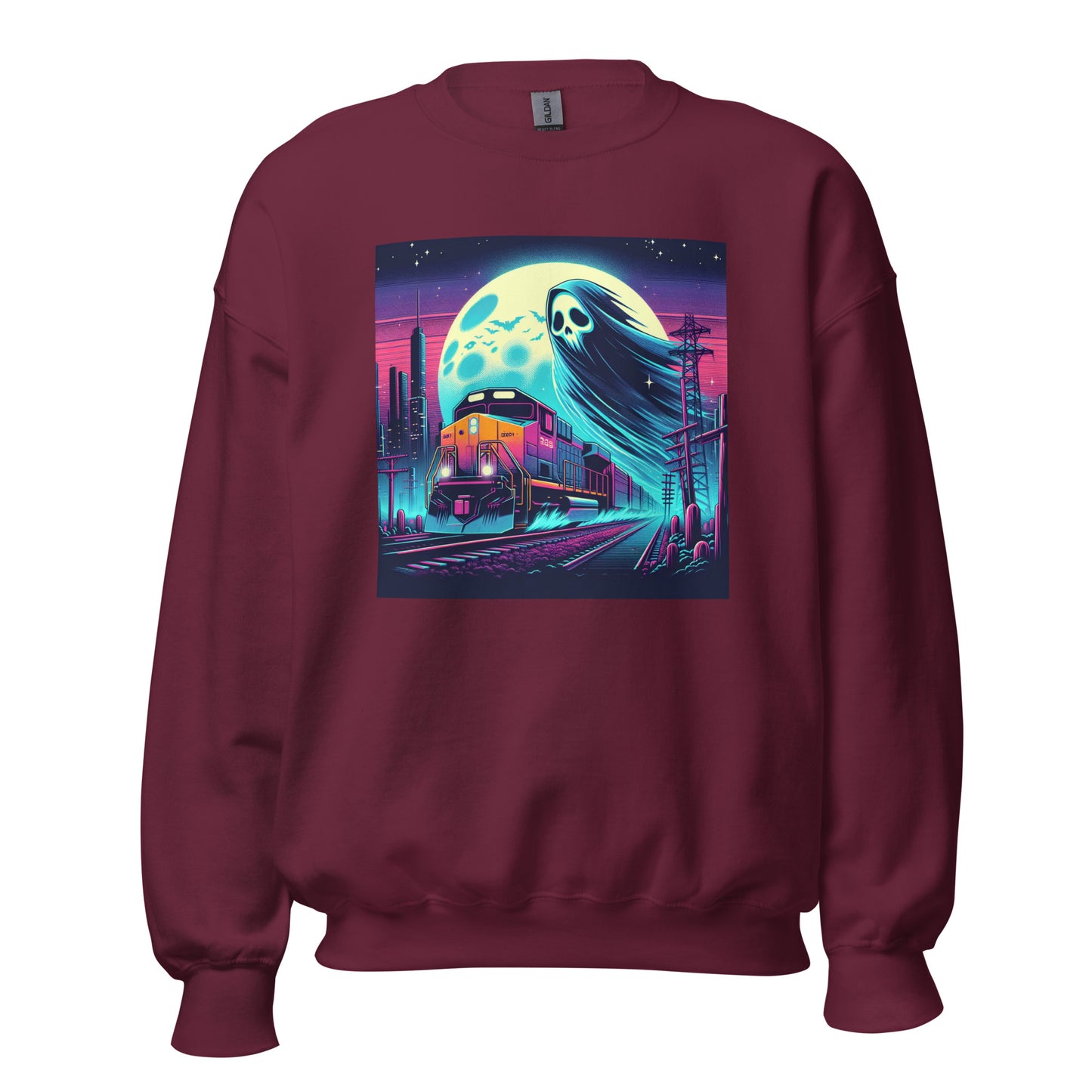 Ghost Train In The City | Goth Unisex Sweatshirt