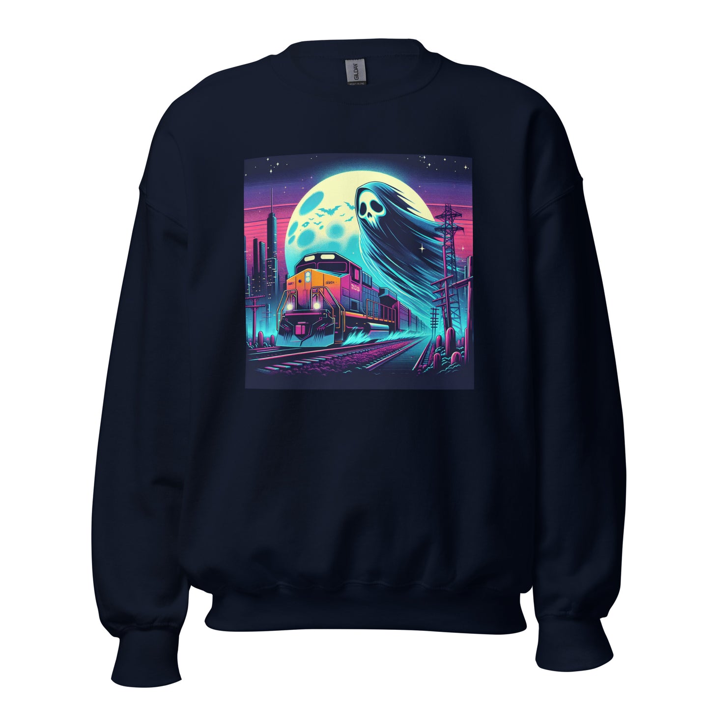 Ghost Train In The City | Goth Unisex Sweatshirt