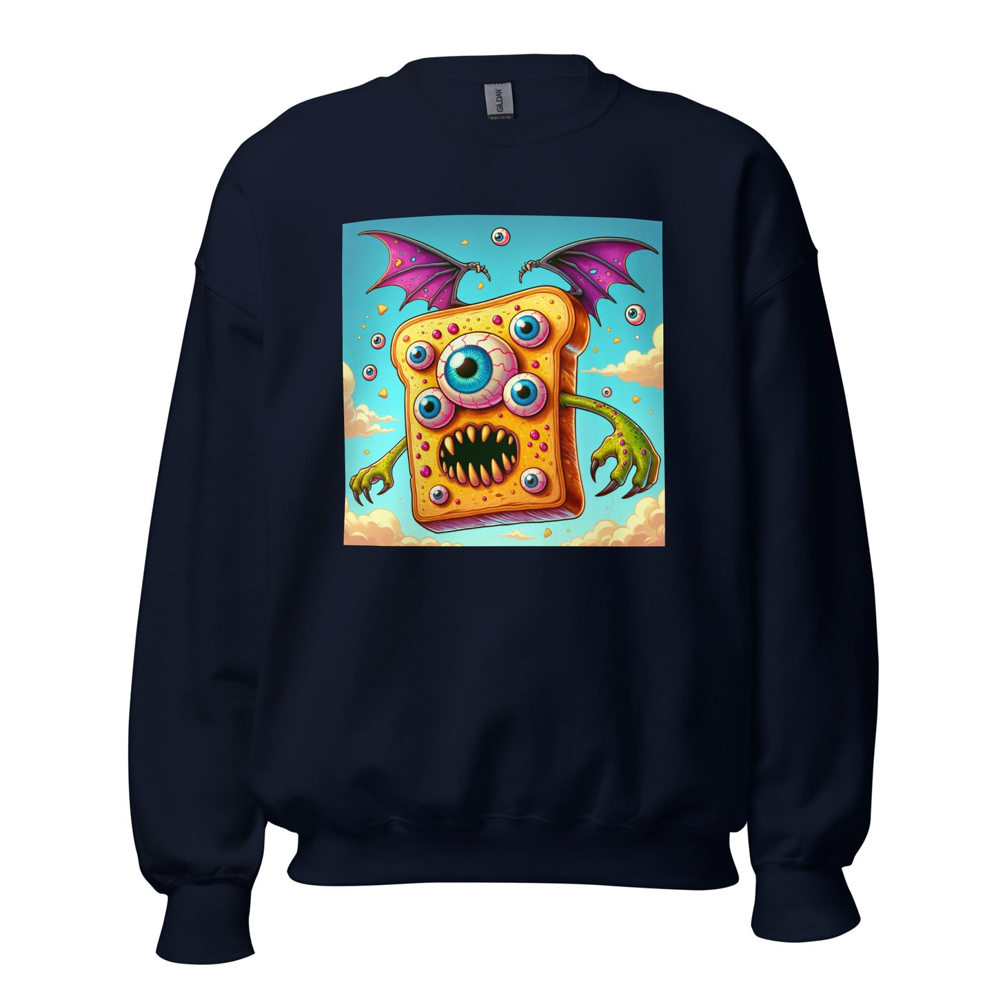 Flying Butter Toast Monster | Weird Unisex Sweatshirt