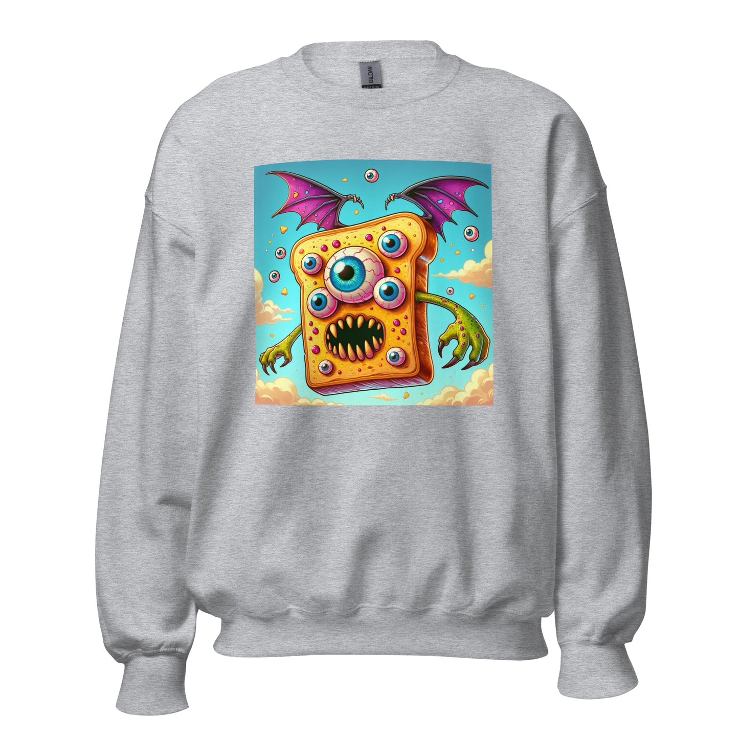 Flying Butter Toast Monster | Weird Unisex Sweatshirt