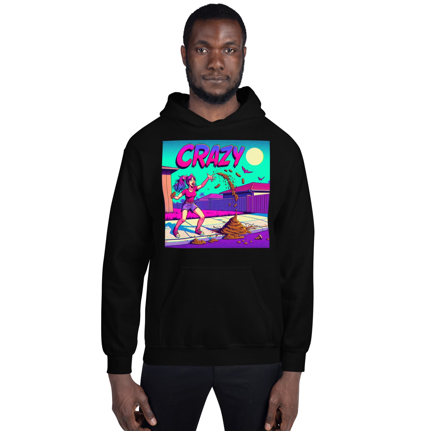 Crazy Girl Throwing Poop All Over The Place | Weird and Funny Unisex Hoodie