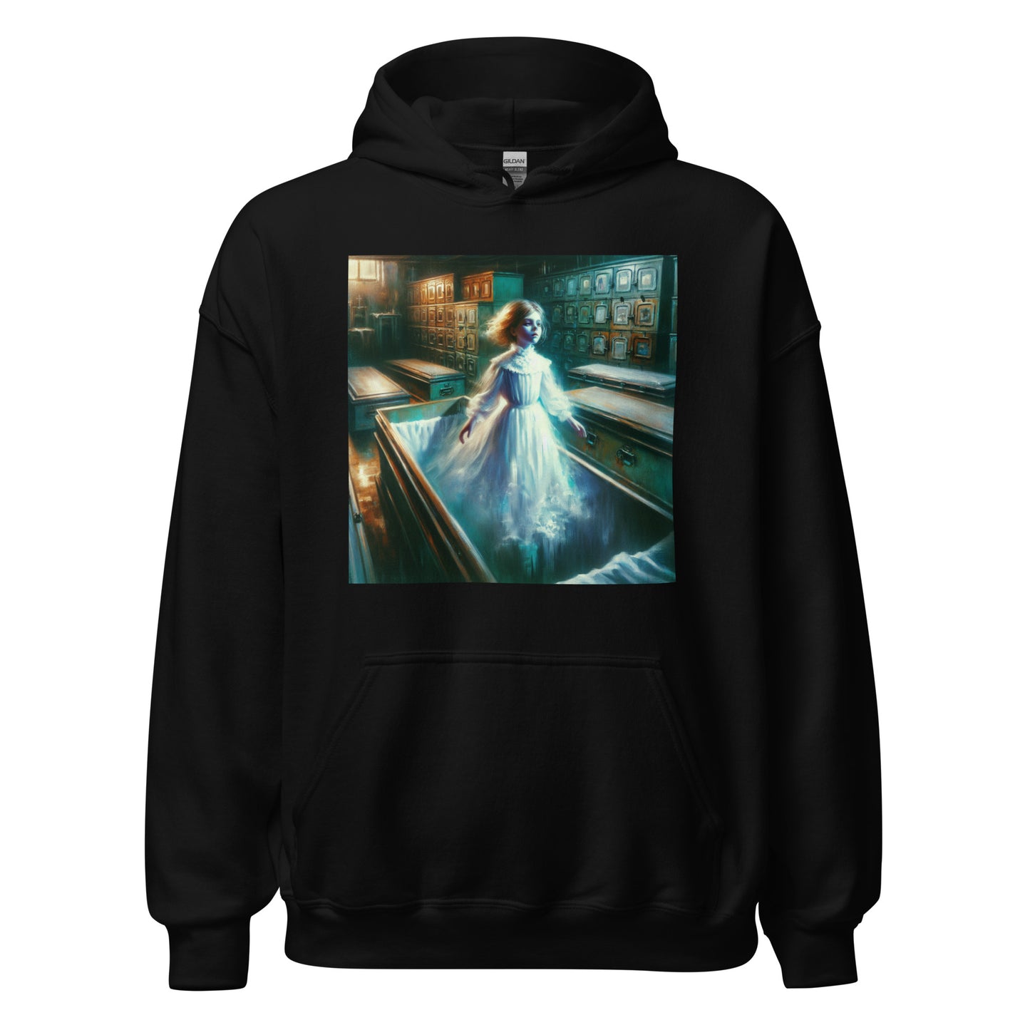 Young Ghost Girl Floating In The Morgue | Goth Unisex Hoodie