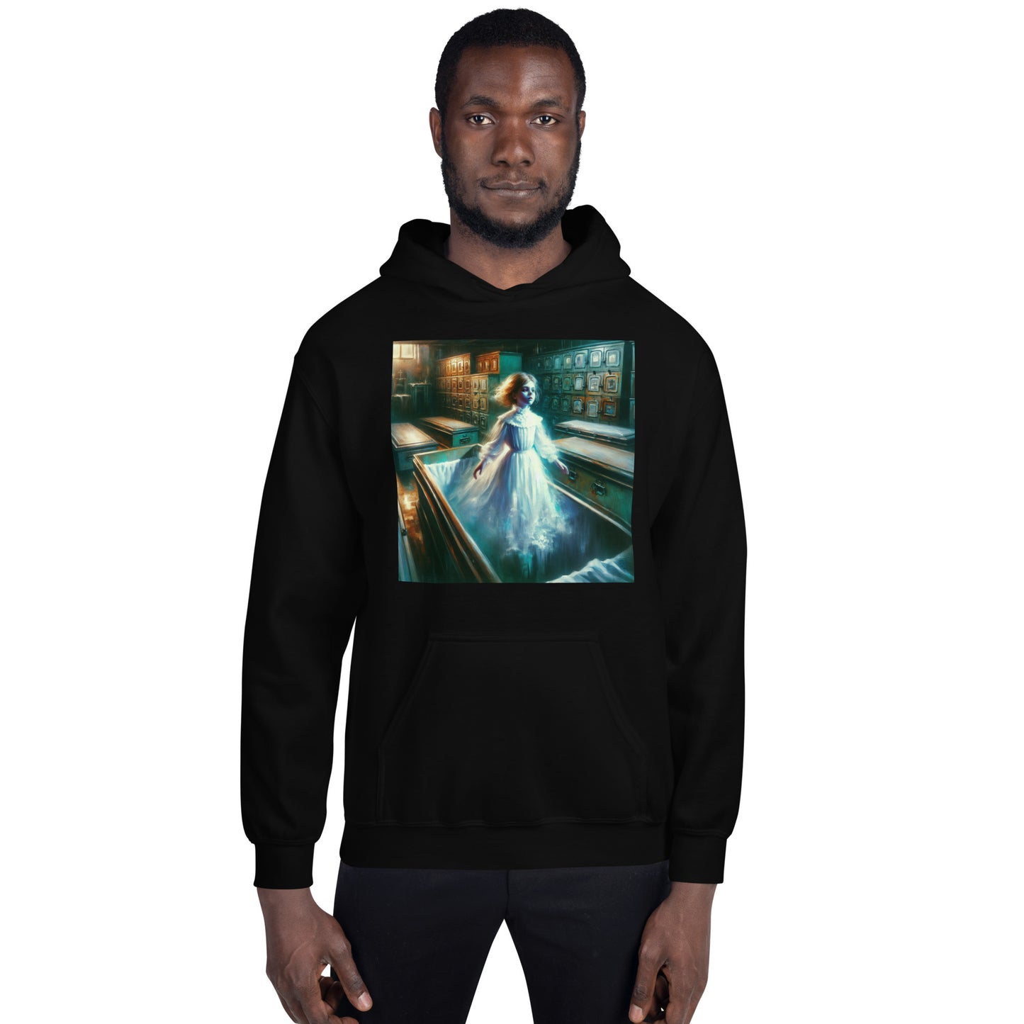 Young Ghost Girl Floating In The Morgue | Goth Unisex Hoodie