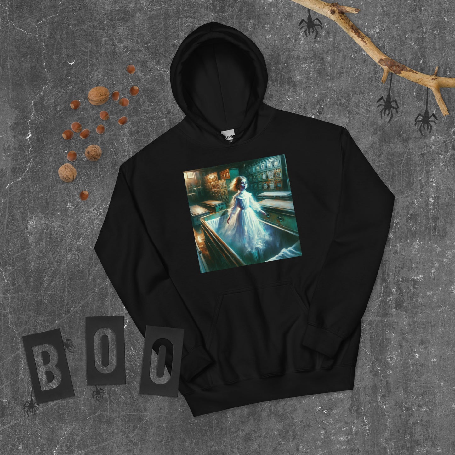 Young Ghost Girl Floating In The Morgue | Goth Unisex Hoodie