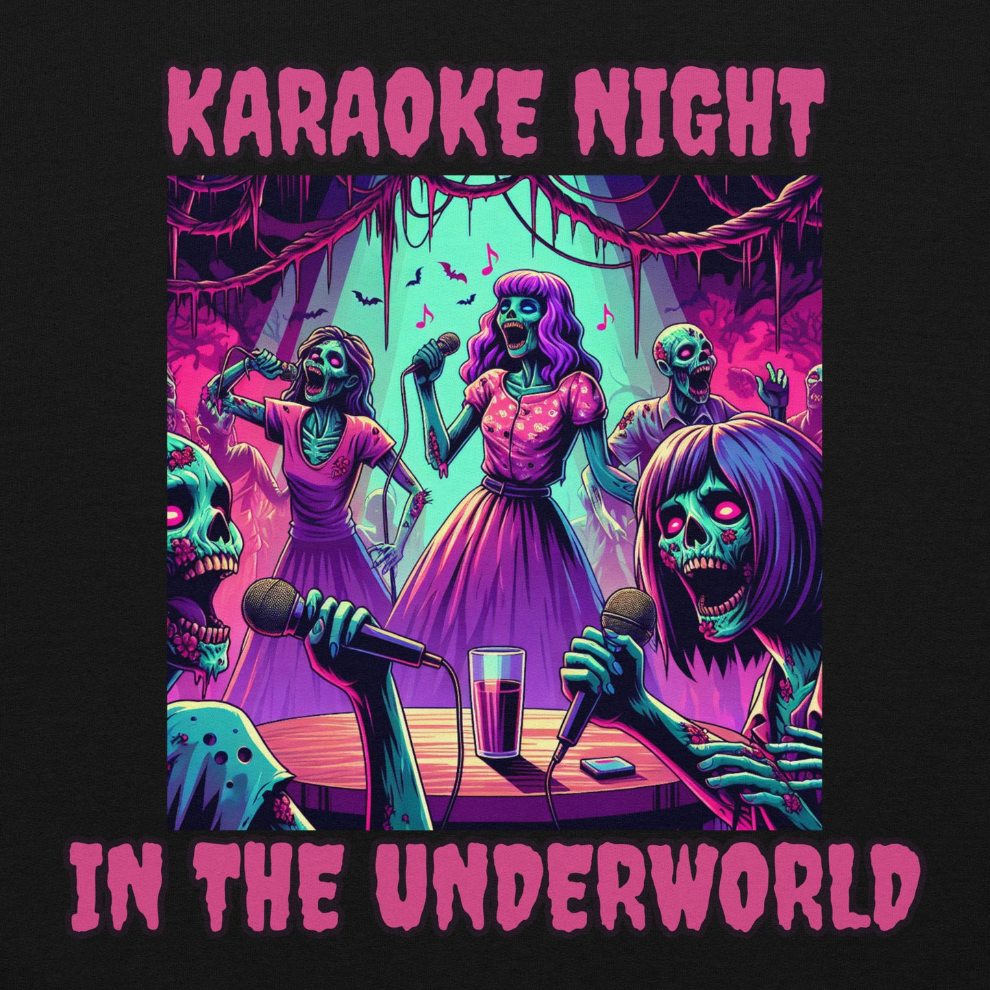 Karaoke Night In The Underworld | Goth Zombie Unisex Hoodie