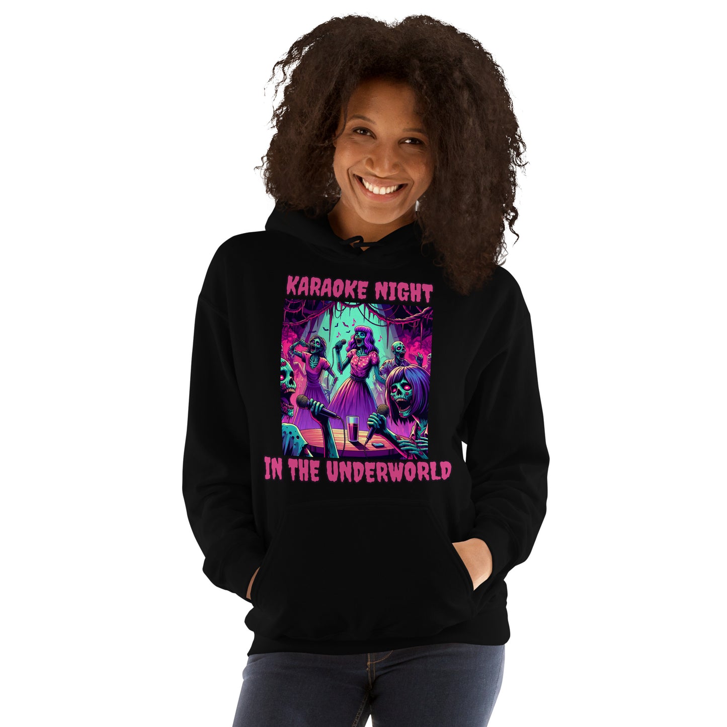 Karaoke Night In The Underworld | Goth Zombie Unisex Hoodie