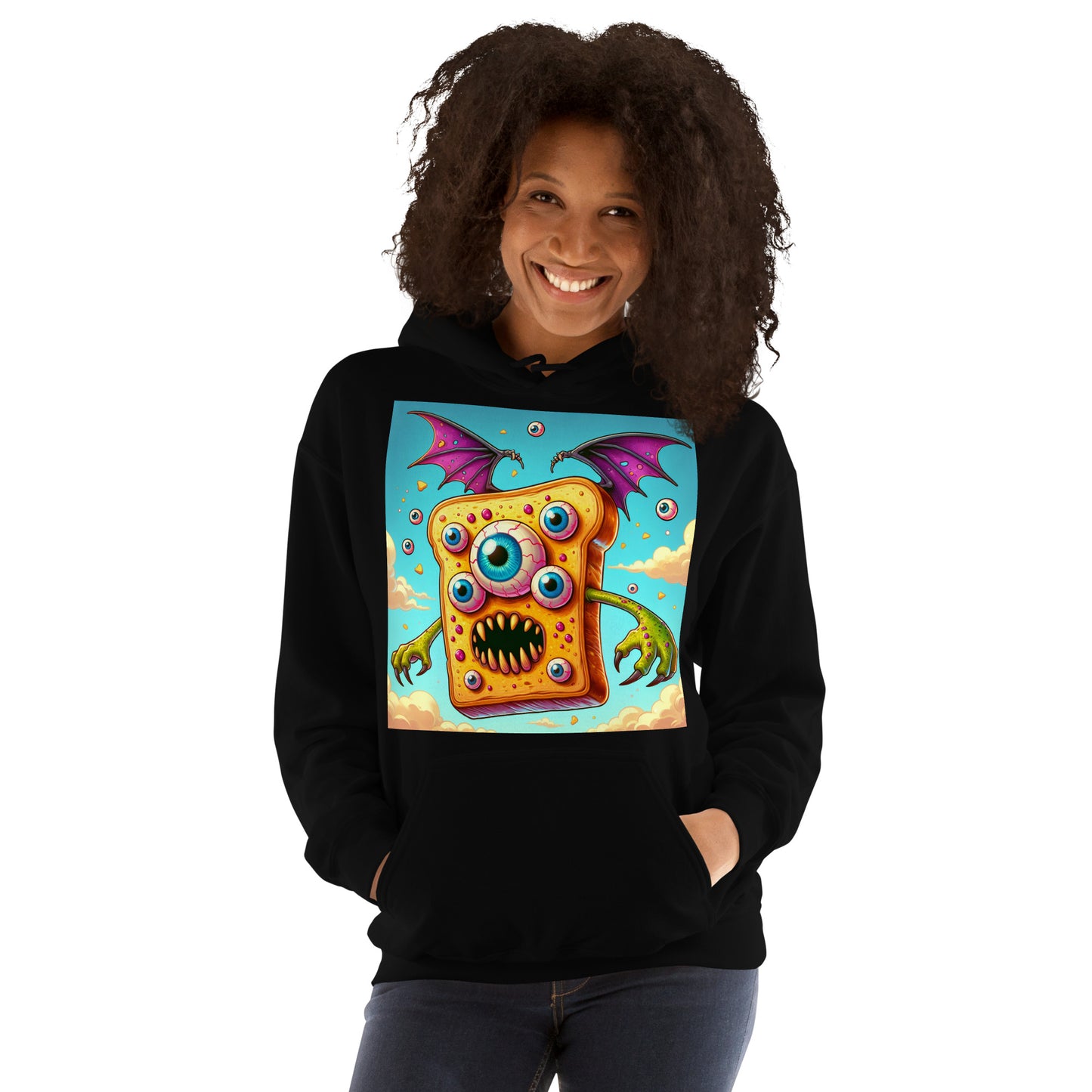 Flying Butter Toast Monster | Weird Unisex Hoodie