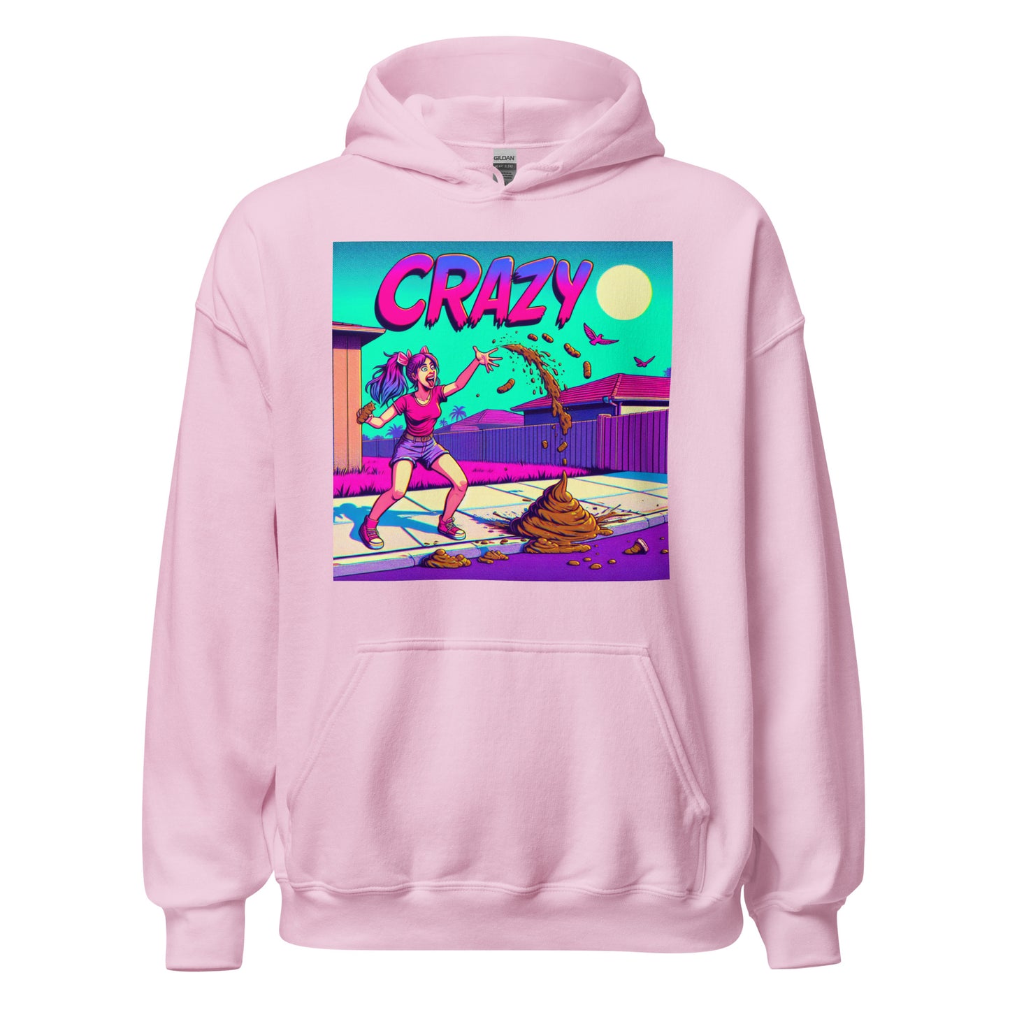 Crazy Girl Throwing Poop All Over The Place | Weird and Funny Unisex Hoodie