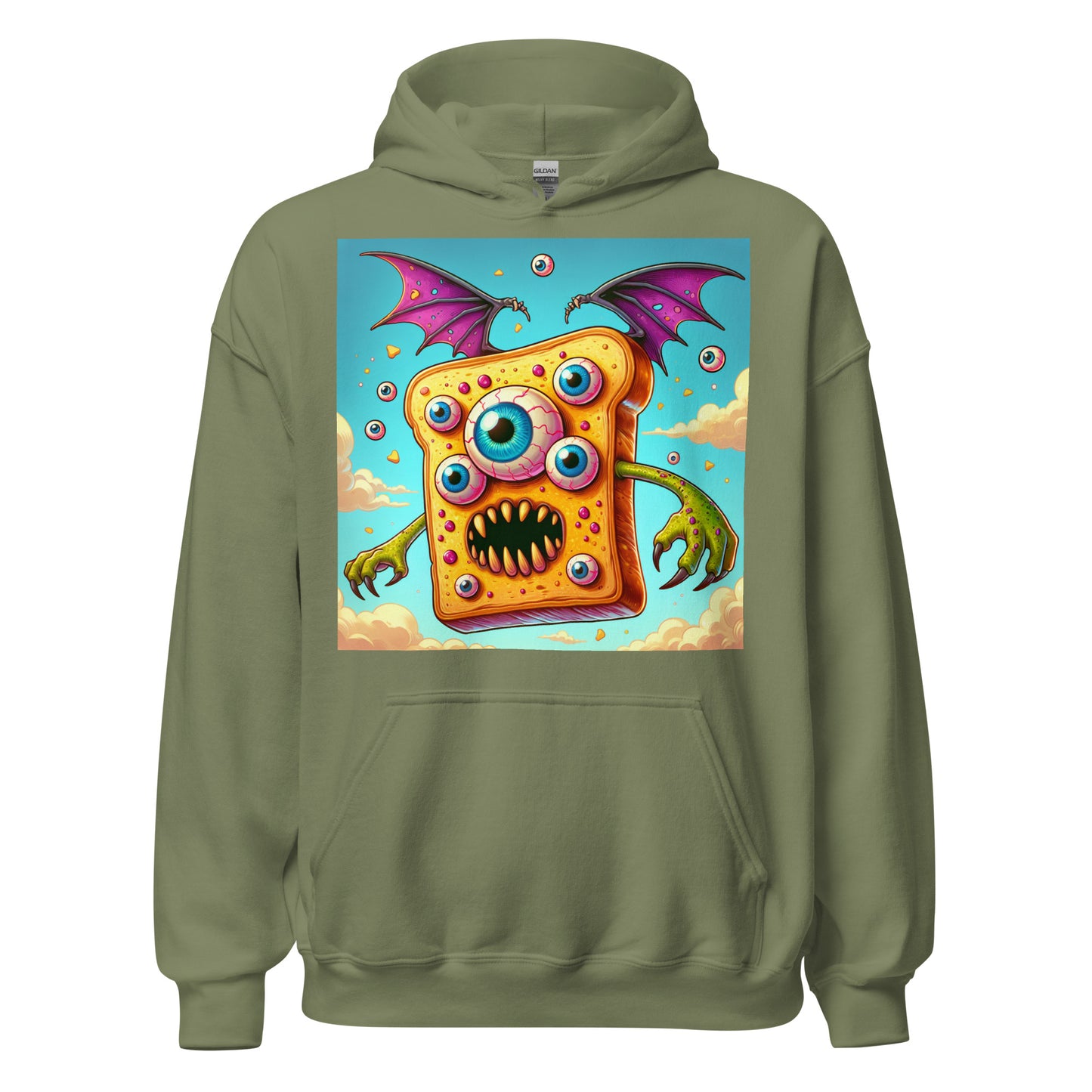 Flying Butter Toast Monster | Weird Unisex Hoodie