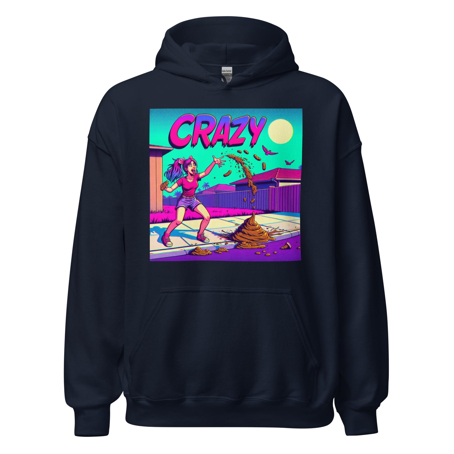 Crazy Girl Throwing Poop All Over The Place | Weird and Funny Unisex Hoodie