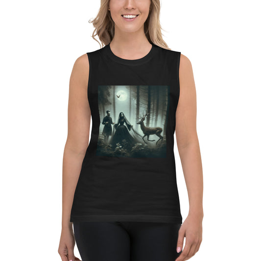 Goth Couple In The Dark Forest | Goth Muscle Shirt